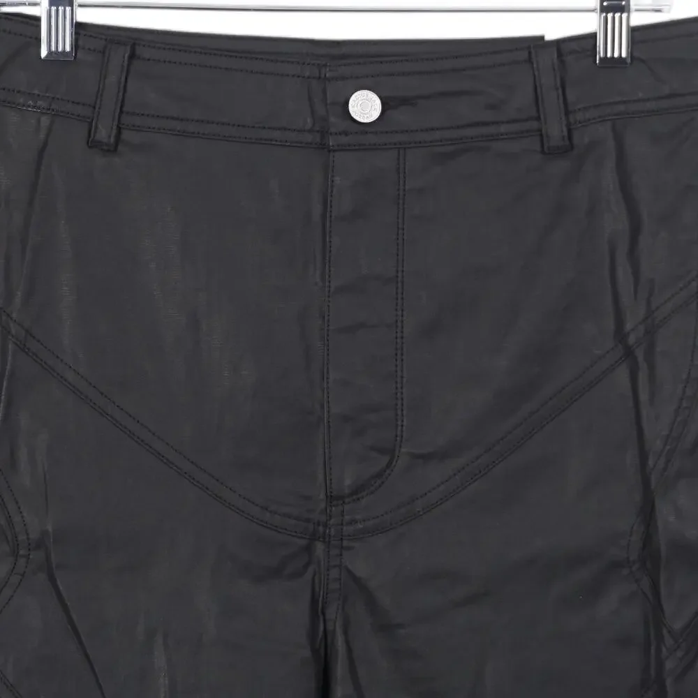 NWT Jordan Nike x Cactus Jack Shorts Men Size 34 Black Coated Waxed Travis Scott